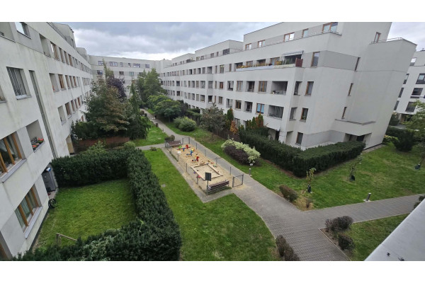 Warszawa, Wilan&oacute;w, ks. Prymasa Augusta Hlonda, Ostoja Wilan&oacute;w, 2 pokoje, wsch&oacute;d, zach&oacute;d, loggia, prywatny park