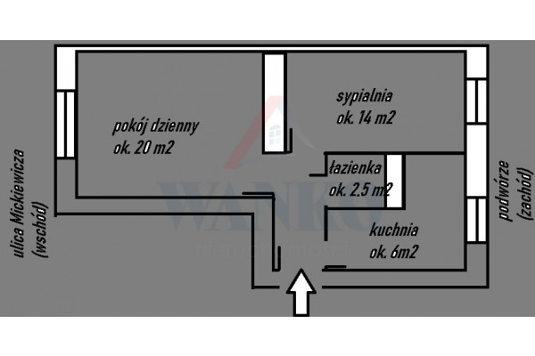 Warszawa, Żoliborz, Cytadela, A. Mickiewicza, 2 pokojowe do remontu, parter, Pl. Inwalidów